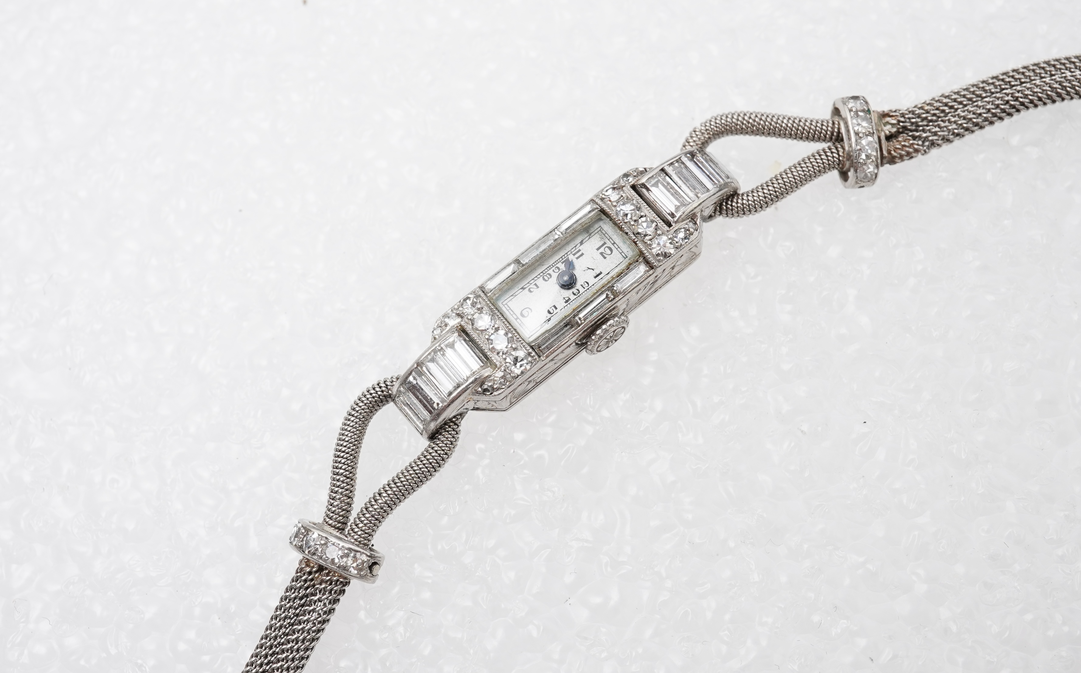 Boucheron, a lady's Art Deco diamond watch, France, circa 1933